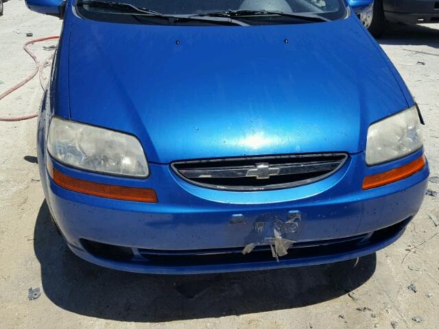 KL1TD526X5B361450 - 2005 CHEVROLET AVEO BASE Mavi foto 7