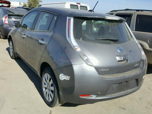 1N4AZ0CP4GC309486 - 2016 NISSAN LEAF S GRAY photo 3