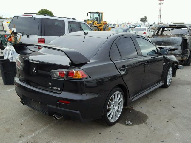 JA32W8FV0DU024322 - 2013 MITSUBISHI LANCER EVO BLACK photo 4