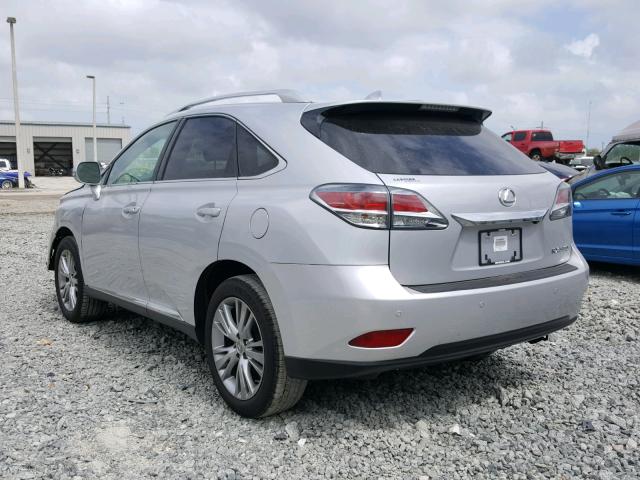 2T2ZK1BA2EC147121 - 2014 LEXUS RX 350 SILVER photo 3