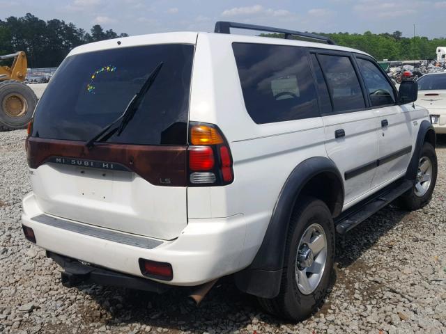 JA4LS21H92J035327 - 2002 MITSUBISHI MONTERO SP WHITE photo 4