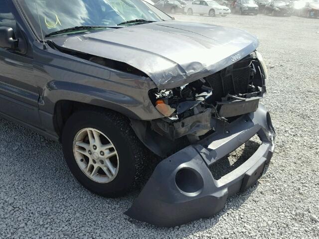 1J4GX48N54C409403 - 2004 JEEP GRAND CHER GRAY photo 9