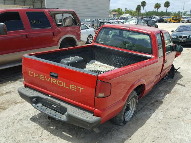 1GCCS1447T8116327 - 1996 CHEVROLET S TRUCK S1 RED photo 4