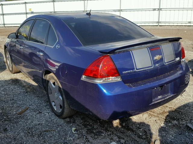 2G1WD58C269162701 - 2006 CHEVROLET IMPALA SUP BLUE photo 3