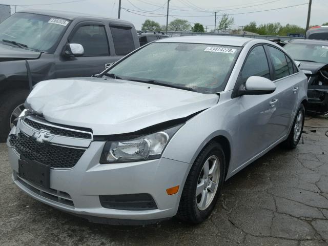 1G1PF5SC3C7354763 - 2012 CHEVROLET CRUZE LT SILVER photo 2