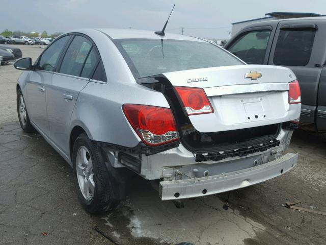 1G1PF5SC3C7354763 - 2012 CHEVROLET CRUZE LT SILVER photo 3