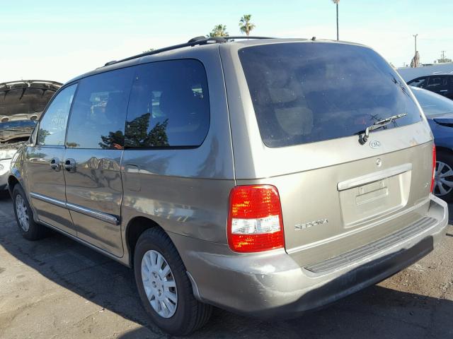 KNDUP131736452567 - 2003 KIA SEDONA EX GREEN photo 3