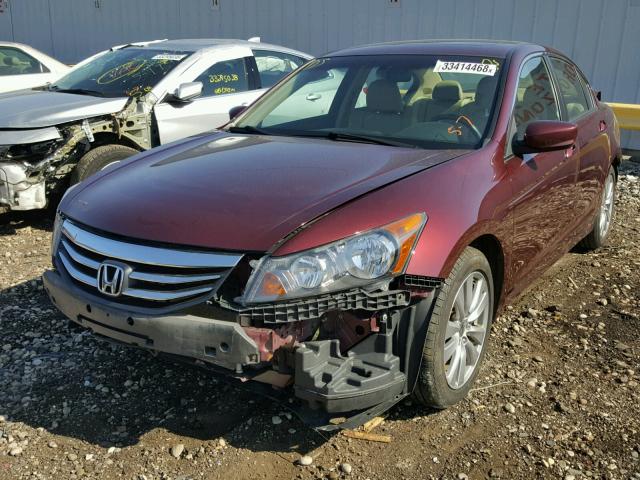 1HGCP2F85CA038731 - 2012 HONDA ACCORD EXL MAROON photo 2