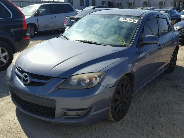 JM1BK34L771692397 - 2007 MAZDA SPEED 3 BLUE photo 2