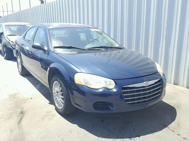 1C3EL46J75N592256 - 2005 CHRYSLER SEBRING BLUE photo 1