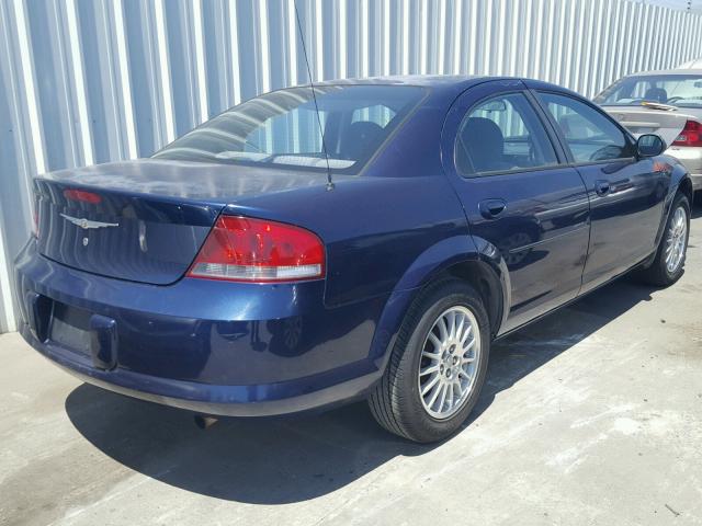 1C3EL46J75N592256 - 2005 CHRYSLER SEBRING BLUE photo 4