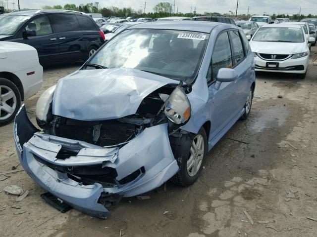 JHMGD38688S022310 - 2008 HONDA FIT SPORT BLUE photo 2