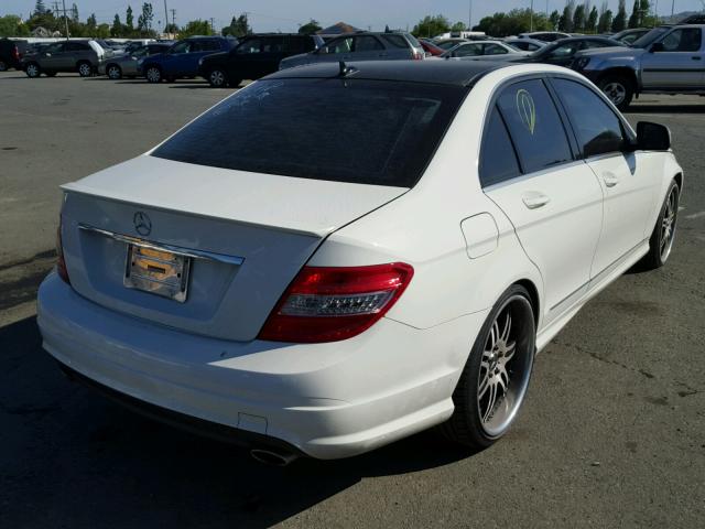 WDDGF56X68F013333 - 2008 MERCEDES-BENZ C 350 WHITE photo 4