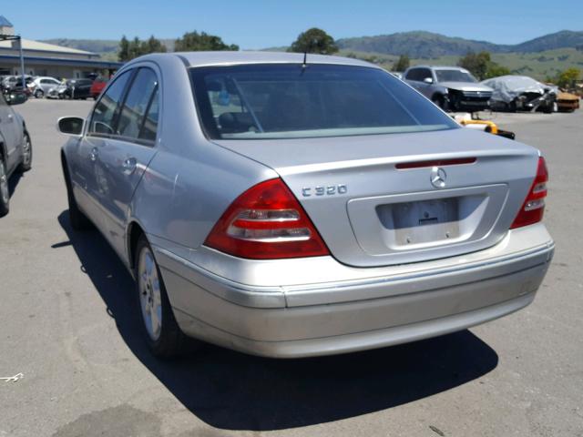 WDBRF64J02F272851 - 2002 MERCEDES-BENZ C 320 SILVER photo 3