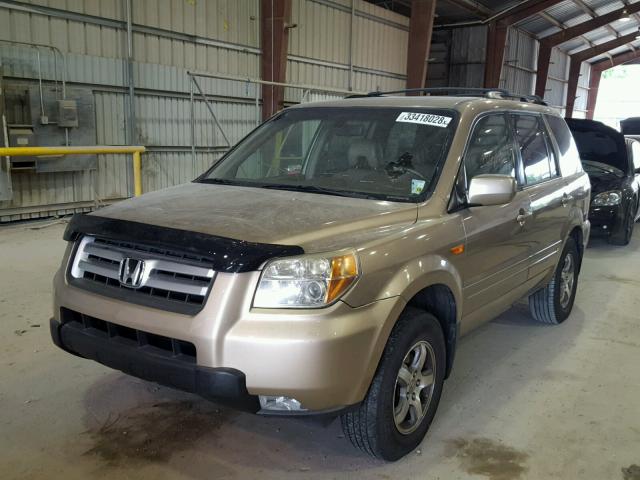 5FNYF28537B000163 - 2007 HONDA PILOT EXL BEIGE photo 2