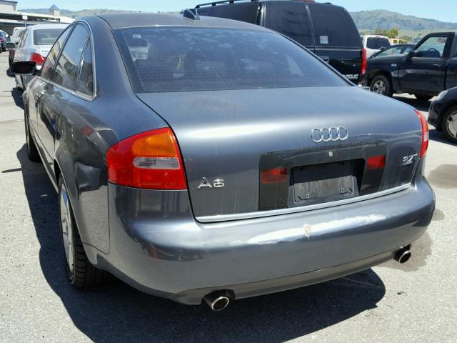 WAULD64B74N010613 - 2004 AUDI A6 2.7T QU GRAY photo 3