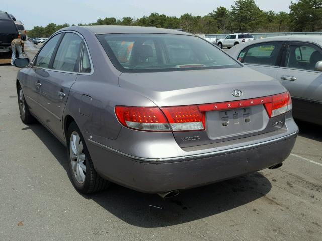 KMHFC46FX6A055669 - 2006 HYUNDAI AZERA SE GRAY photo 3