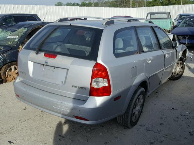 KL5JD86Z55K106393 - 2005 SUZUKI FORENZA S SILVER photo 4