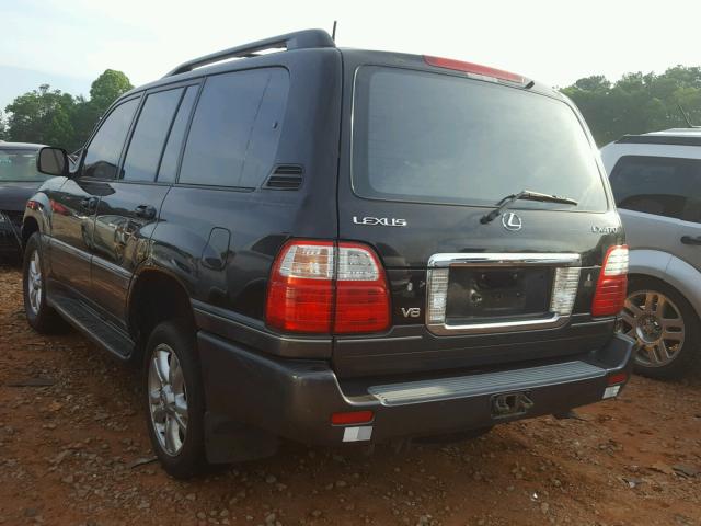 JTJHT00W633524087 - 2003 LEXUS LX 470 BLACK photo 3