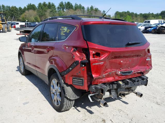 1FMCU0H99DUA02604 - 2013 FORD ESCAPE SEL RED photo 3