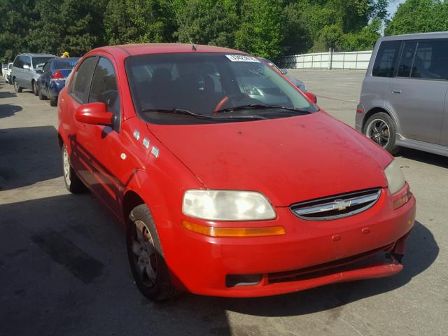 KL1TD56606B545257 - 2006 CHEVROLET AVEO BASE Qırmızı foto 1