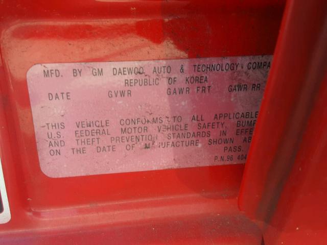 KL1TD56606B545257 - 2006 CHEVROLET AVEO BASE Qırmızı foto 10