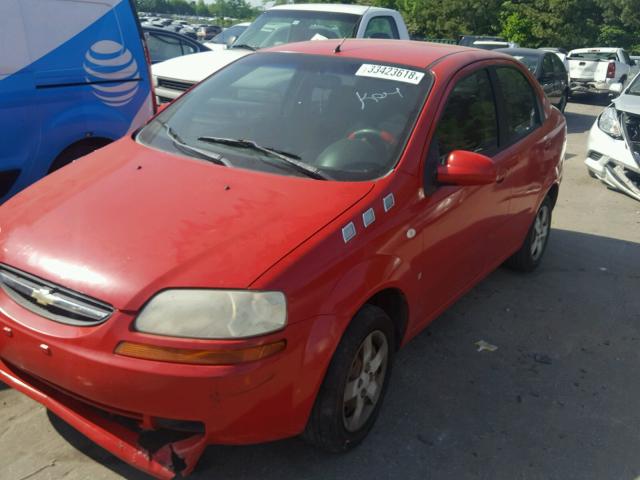 KL1TD56606B545257 - 2006 CHEVROLET AVEO BASE Qırmızı foto 2