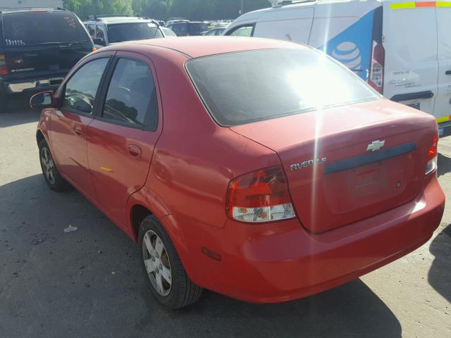 KL1TD56606B545257 - 2006 CHEVROLET AVEO BASE Qırmızı foto 3