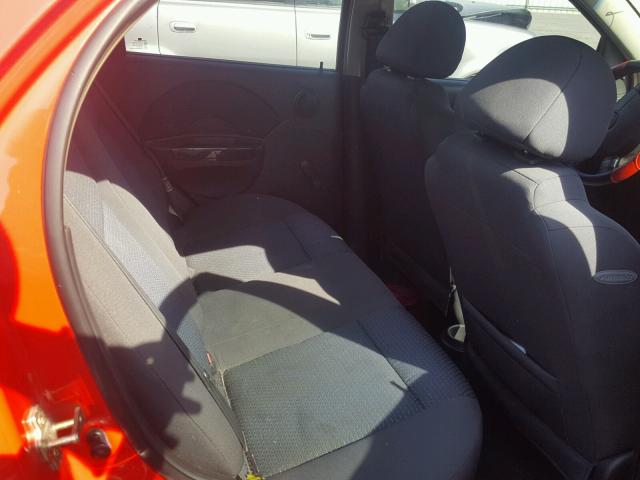 KL1TD56606B545257 - 2006 CHEVROLET AVEO BASE Qırmızı foto 6