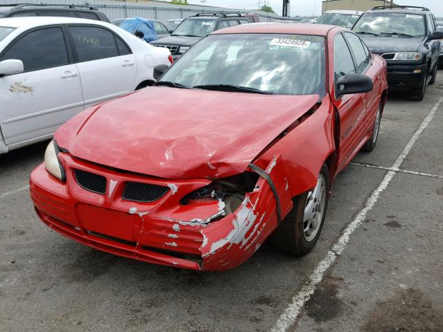 1G2NF52T0YC555926 - 2000 PONTIAC GRAND AM S წითელი ფოტო 2