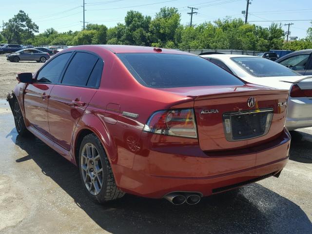 19UUA76588A021731 - 2008 ACURA TL TYPE S RED photo 3