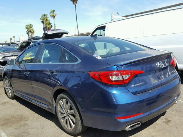 5NPE34AF7GH271982 - 2016 HYUNDAI SONATA SPO BLUE photo 3