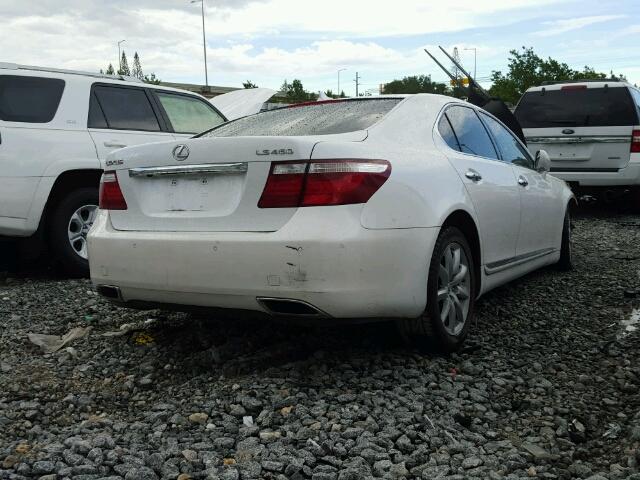 JTHBL46F885080227 - 2008 LEXUS LS 460 WHITE photo 4