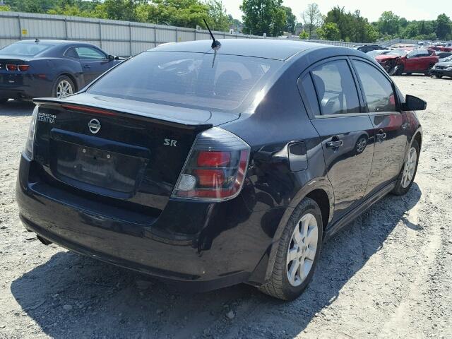 3N1AB6AP1BL651708 - 2011 NISSAN SENTRA BLACK photo 4