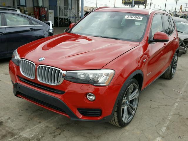 5UXWZ7C34H0V93743 - 2017 BMW X3 SDRIVE2 RED photo 2