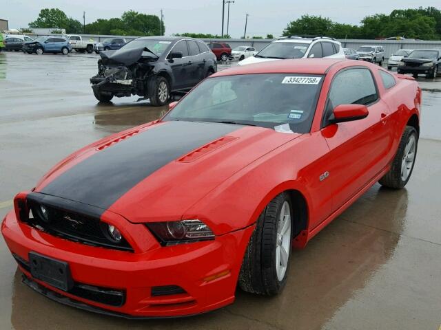 1ZVBP8CF7E5291543 - 2014 FORD MUSTANG GT RED photo 2