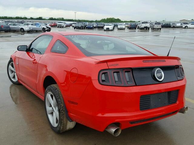 1ZVBP8CF7E5291543 - 2014 FORD MUSTANG GT RED photo 3
