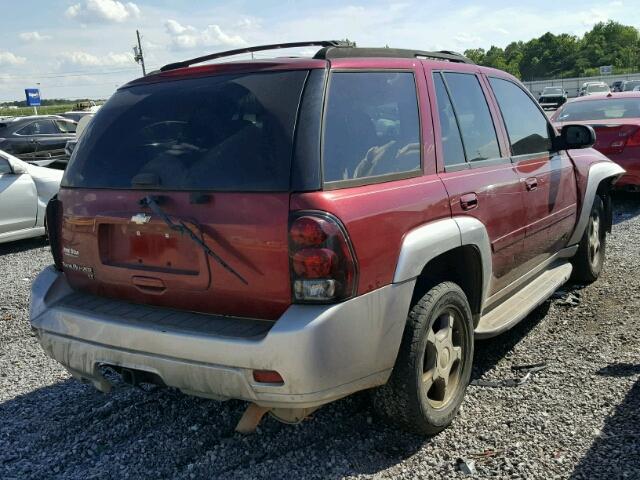 1GNES13M762290830 - 2006 CHEVROLET TRAILBLAZE BURGUNDY photo 4