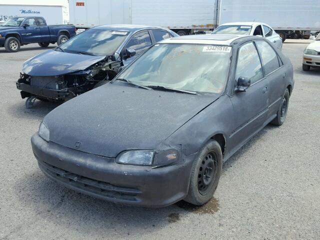 JHMEH969XSS010744 - 1995 HONDA CIVIC EX BLACK photo 2