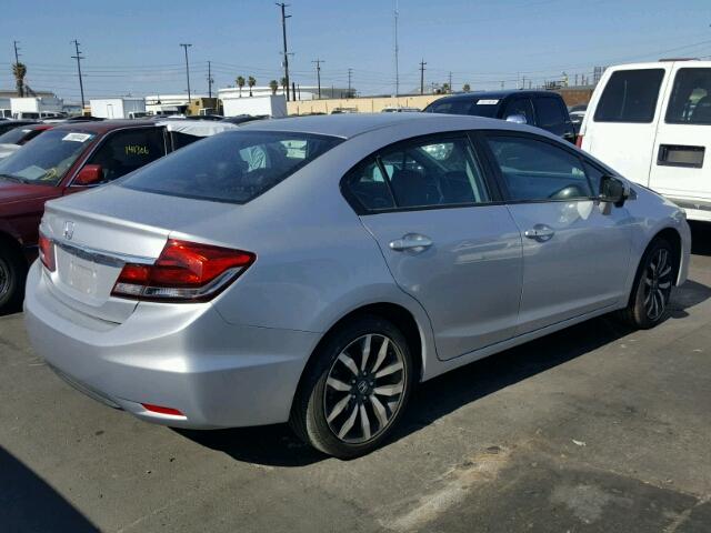 2HGFB2F94FH501100 - 2015 HONDA CIVIC EXL SILVER photo 4