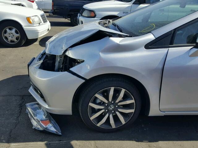 2HGFB2F94FH501100 - 2015 HONDA CIVIC EXL SILVER photo 9