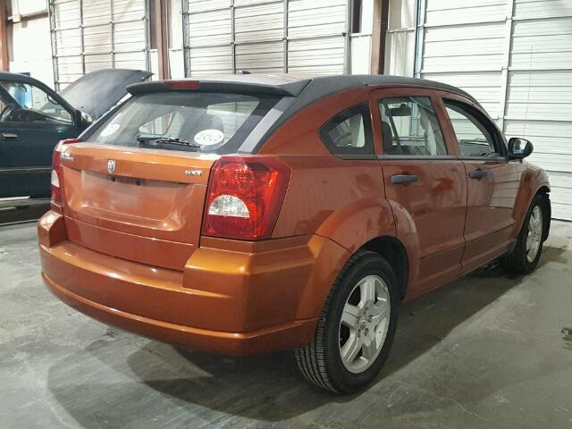 1B3HB48BX8D635145 - 2008 DODGE CALIBER SX ORANGE photo 4