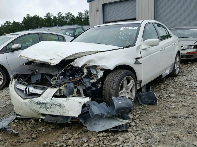 19UUA66245A009880 - 2005 ACURA TL WHITE photo 2