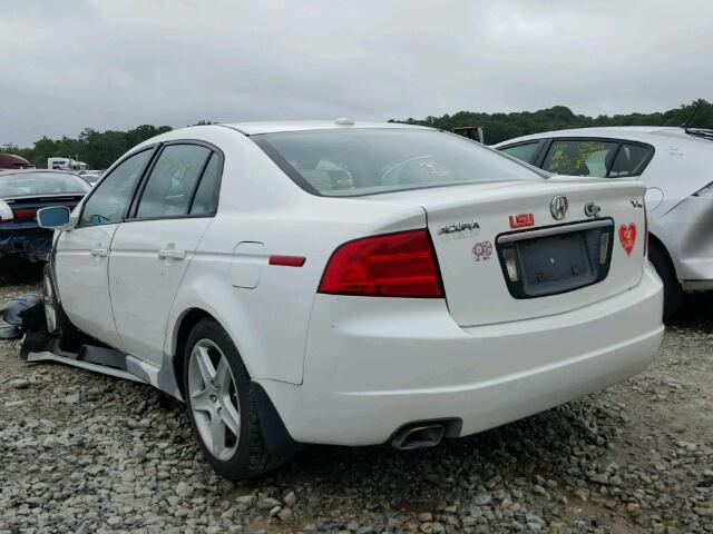 19UUA66245A009880 - 2005 ACURA TL WHITE photo 3