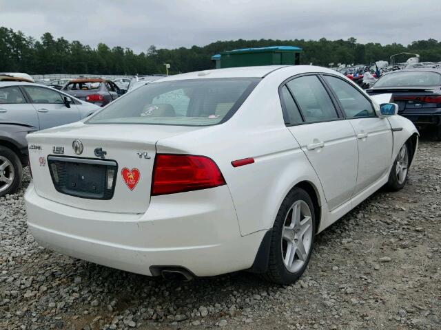 19UUA66245A009880 - 2005 ACURA TL WHITE photo 4