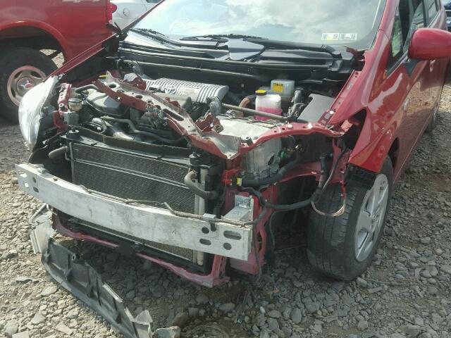 JTDKN3DU9A1232102 - 2010 TOYOTA PRIUS RED photo 9