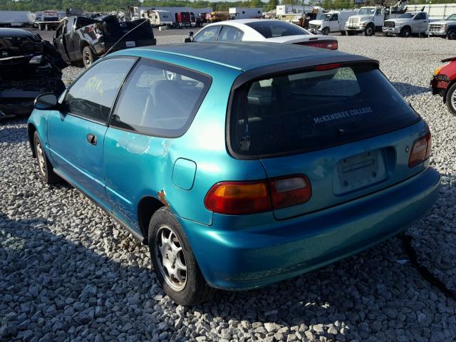 2HGEH2375RH508381 - 1994 HONDA CIVIC VX GREEN photo 3