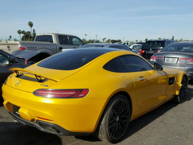 WDDYJ7JAXGA007953 - 2016 MERCEDES-BENZ AMG GT S YELLOW photo 4