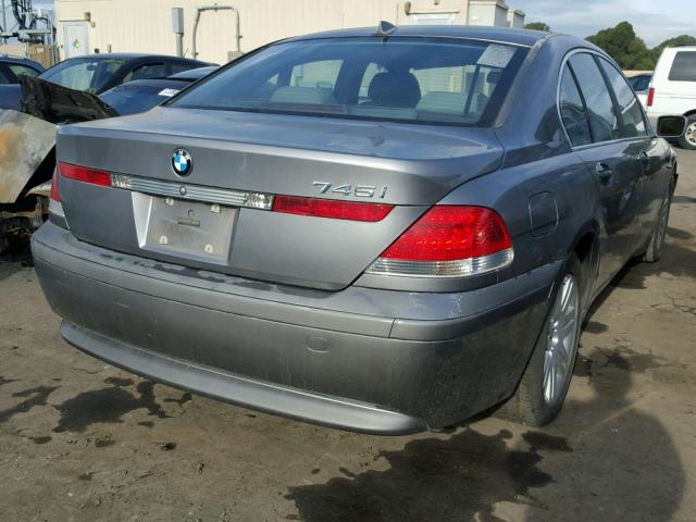 WBAGL63492DP60492 - 2002 BMW 745 I GRAY photo 4