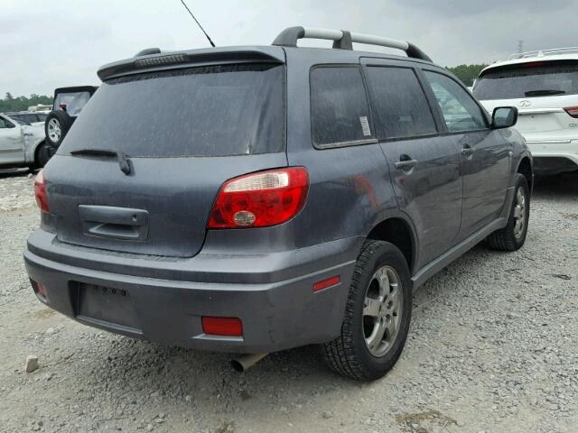 JA4LX31FX6U028459 - 2006 MITSUBISHI OUTLANDER GRAY photo 4